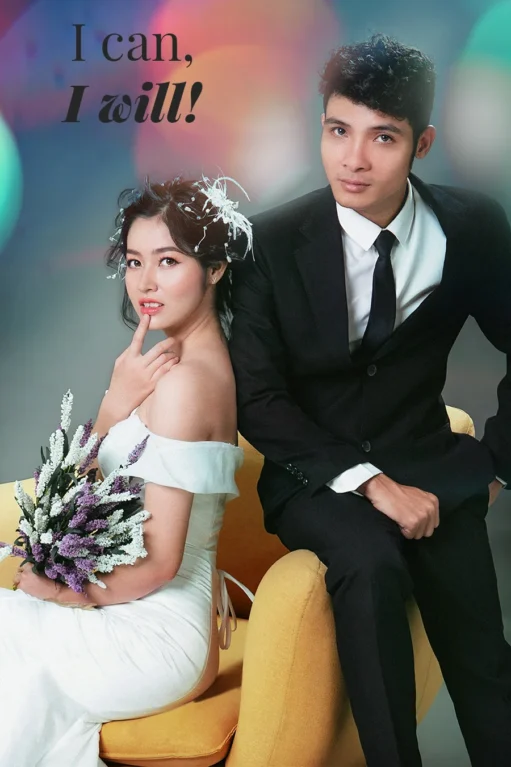 ảnh cưới nền trơn Studio